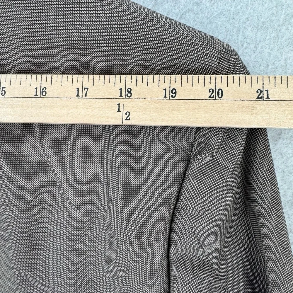 Stafford Coat Jacket Mens 44L Merino Wool Brown Suit‎ Super 100s 3 Button NEW